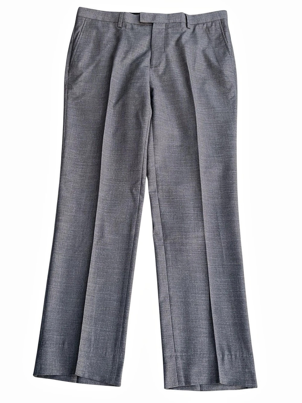Soul of London Grey Straight Leg Dress Pant Trouser (34x29.5)